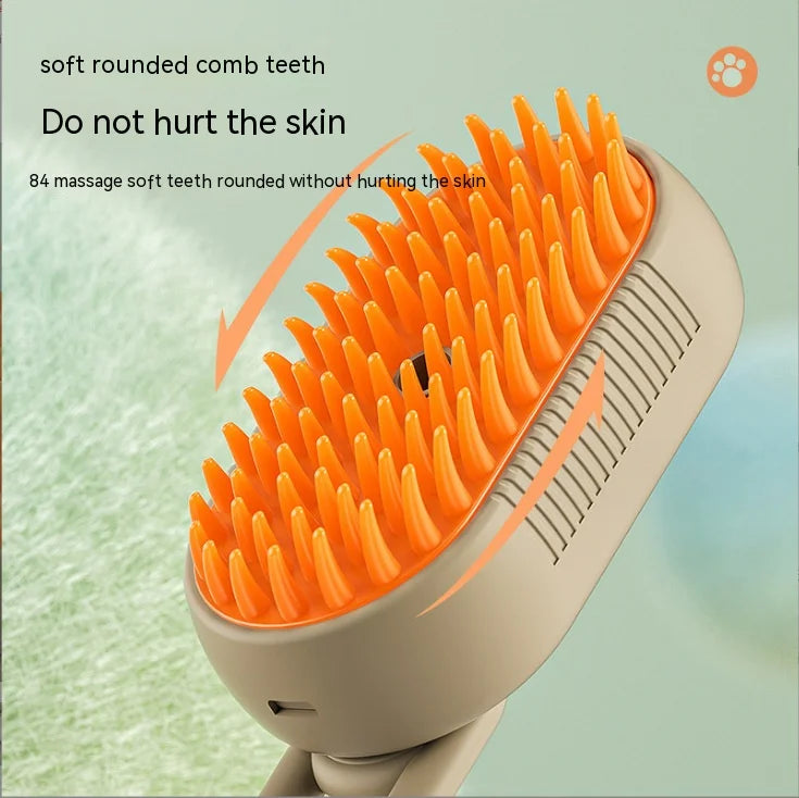 Pet Spray Grooming Brush – Anti-Flying Hair & Massage Comb