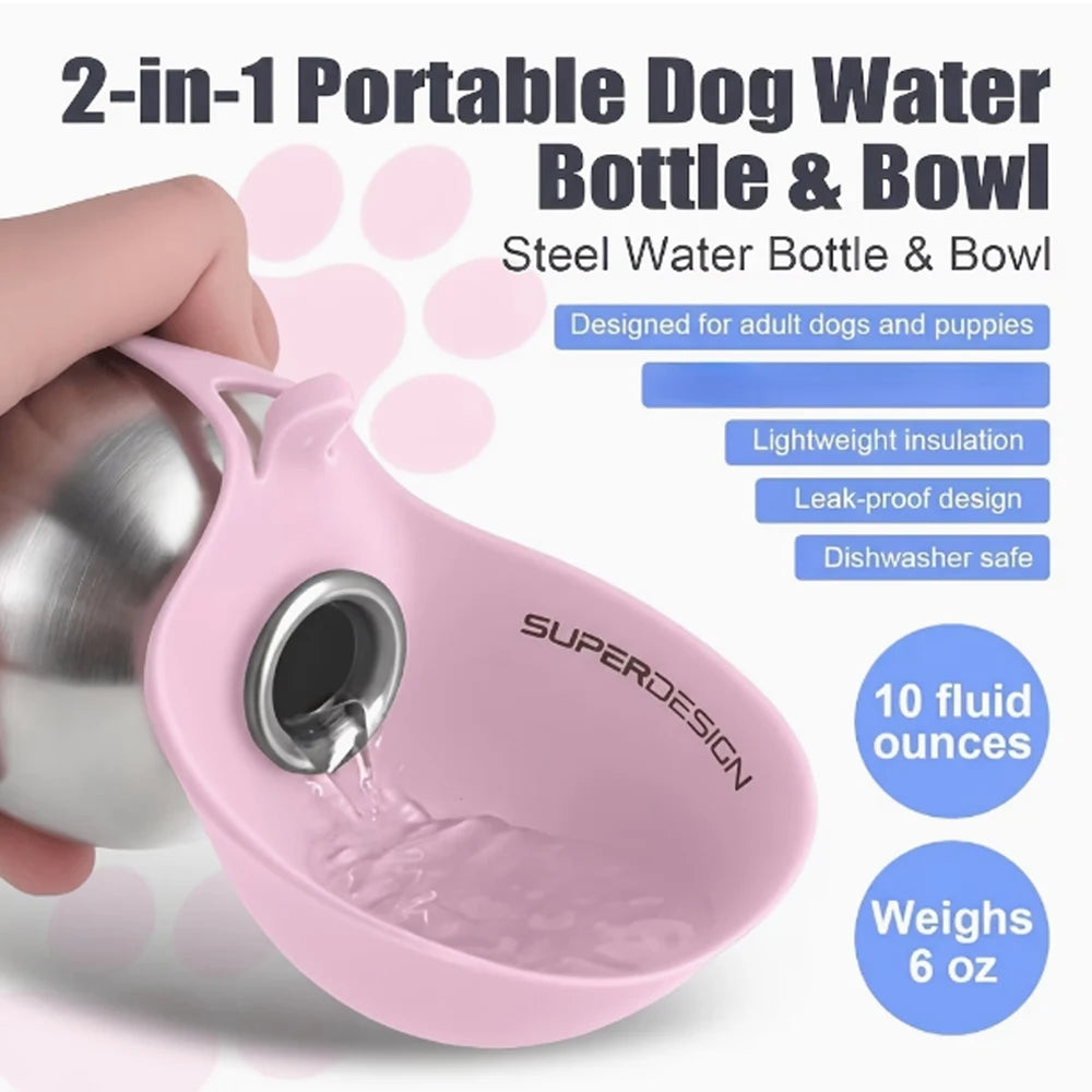 Pet Dog and Cat Stainless Steel kettle Water Cup 