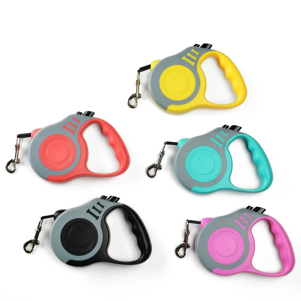 3M 5M Dog Leash for Small Medium Dogs Cats Automatic Retractable Lead Strong Nylon Pets Traction Rope 