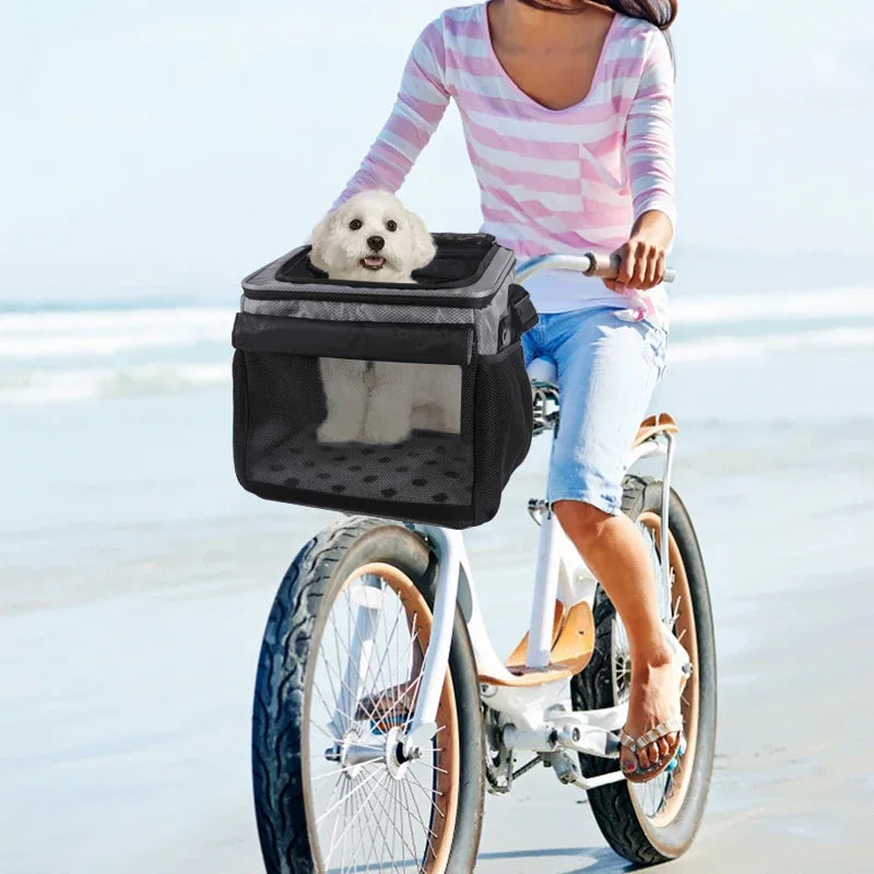 Expandable Pet Bike Basket & Carrier Backpack 🐾🚲