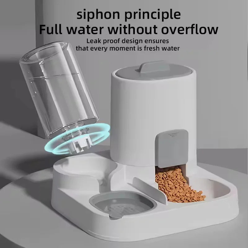 2-in-1 Automatic Pet Food & Water Dispenser for Dogs & Cats