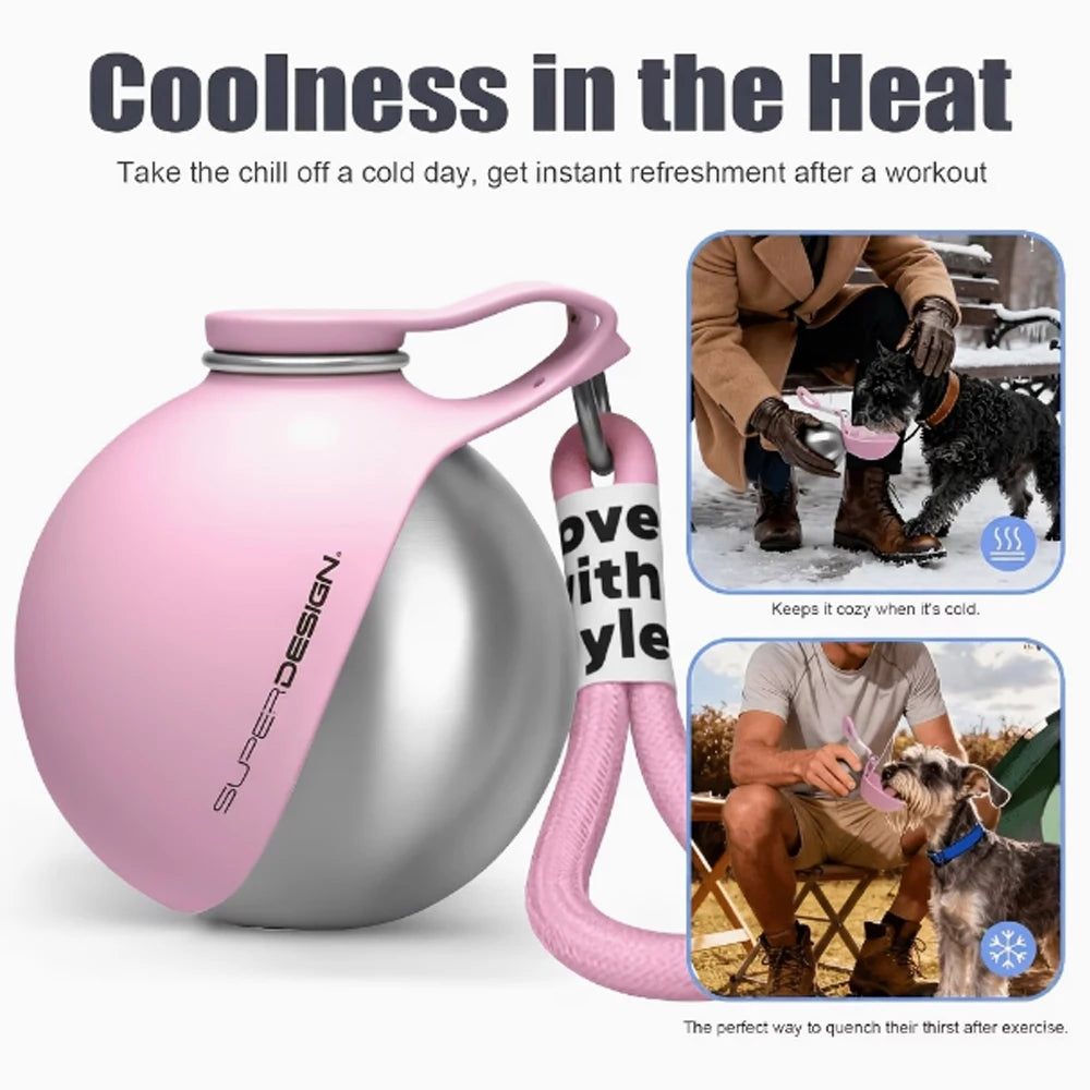 Pet Dog and Cat Stainless Steel kettle Water Cup 