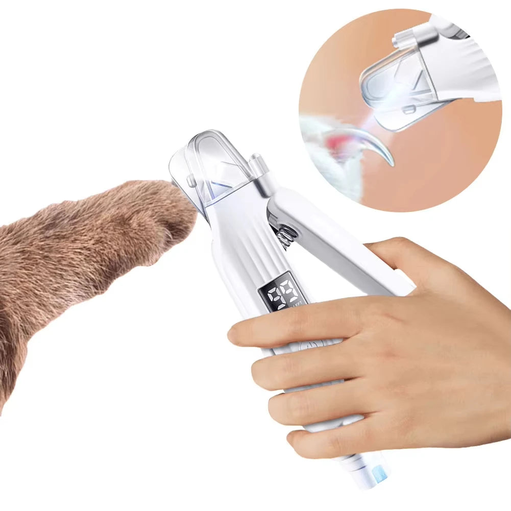 2 in 1 Electric Pet Nail Trimmer with LED Lights and Pet Nail Grinder Dog Nail for Small Medium Large Dogs/Cats