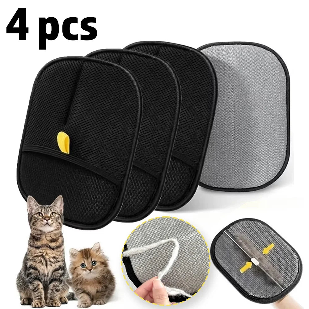 Dual-Sided Pet Grooming Glove for dogs and cats
