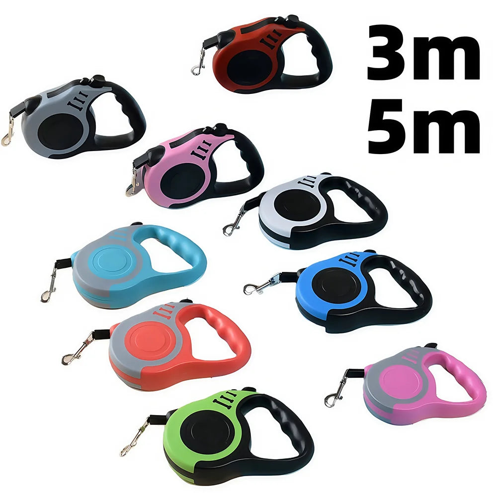 3M 5M Dog Leash for Small Medium Dogs Cats Automatic Retractable Lead Strong Nylon Pets Traction Rope 