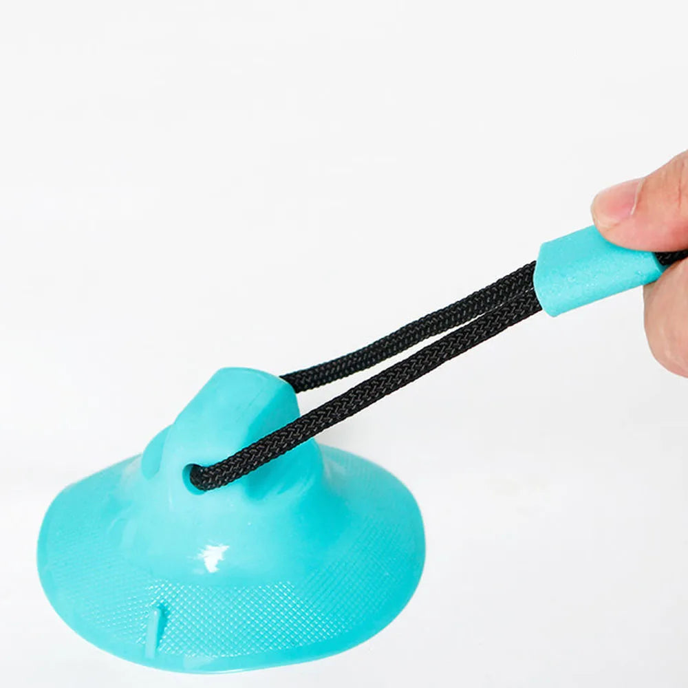 Interactive Dog Puzzle & Tug Toy – Treat Dispenser, Suction Cup & Teeth Cleaning Fun for Aggressive Chewers 🐾🦴