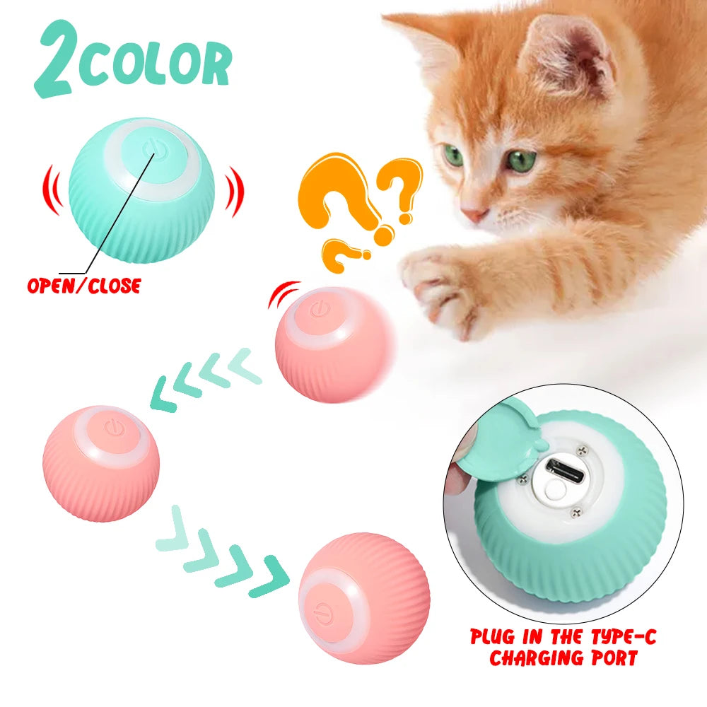 Rechargeable Smart Rolling Ball Toy for Cats & Dogs 🐾⚽