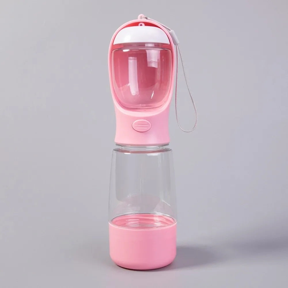 3-in-1 Portable Dog Water Bottle with Food & Poop Bag Holder