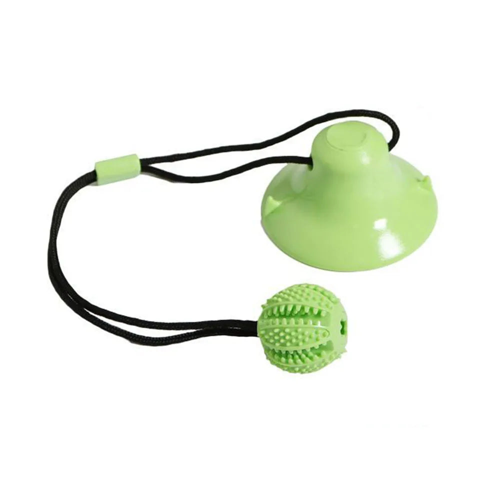 Interactive Dog Puzzle & Tug Toy – Treat Dispenser, Suction Cup & Teeth Cleaning Fun for Aggressive Chewers 🐾🦴