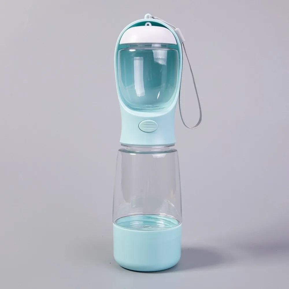 3-in-1 Portable Dog Water Bottle with Food & Poop Bag Holder
