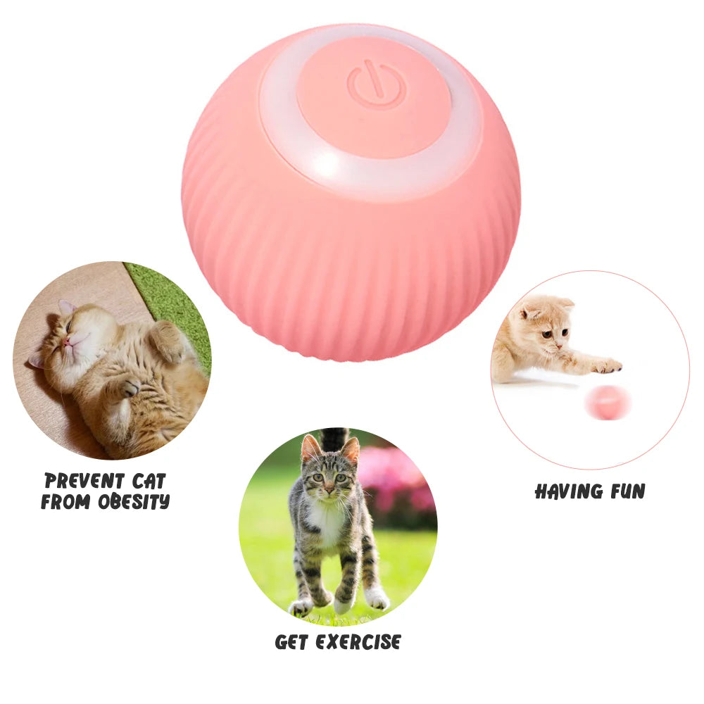 Rechargeable Smart Rolling Ball Toy for Cats & Dogs 🐾⚽