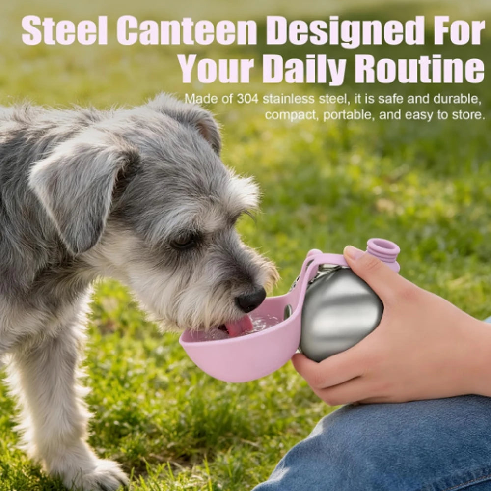 Pet Dog and Cat Stainless Steel kettle Water Cup 