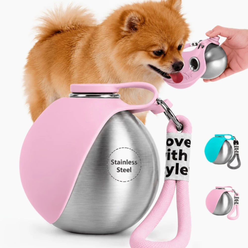Pet Dog and Cat Stainless Steel kettle Water Cup 
