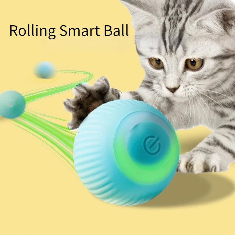 Rechargeable Smart Rolling Ball Toy for Cats & Dogs 🐾⚽