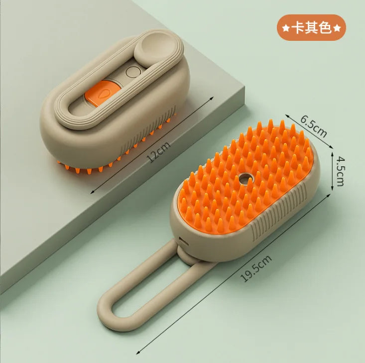 Pet Spray Grooming Brush – Anti-Flying Hair & Massage Comb