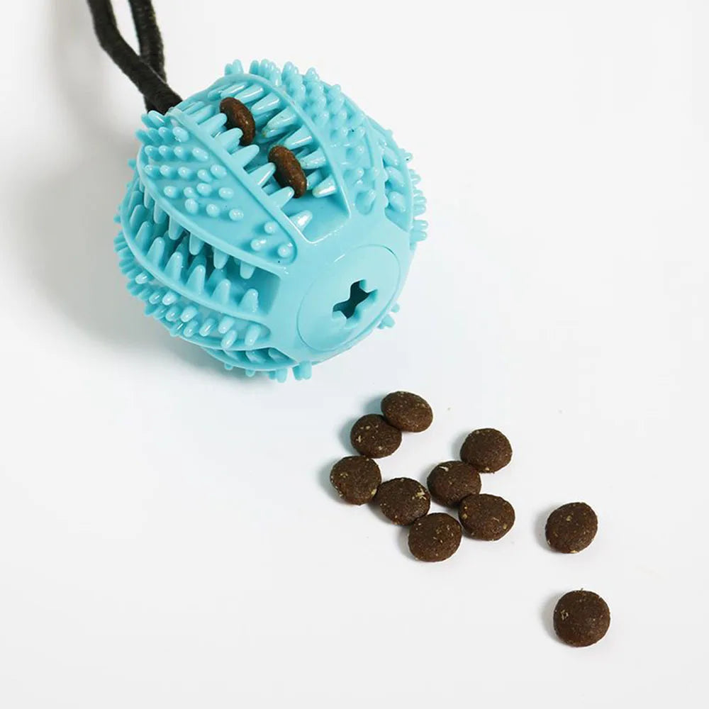 Interactive Dog Puzzle & Tug Toy – Treat Dispenser, Suction Cup & Teeth Cleaning Fun for Aggressive Chewers 🐾🦴