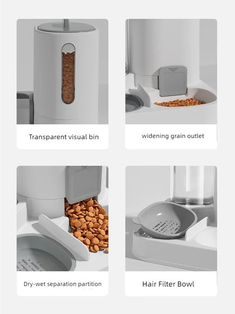 2-in-1 Automatic Pet Food & Water Dispenser for Dogs & Cats