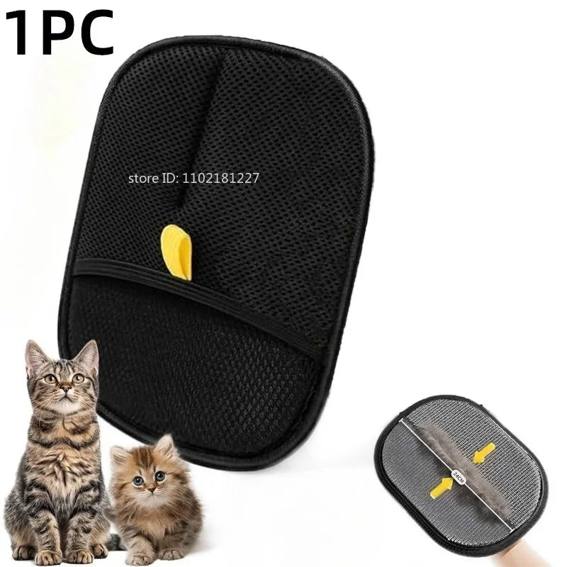Dual-Sided Pet Grooming Glove for dogs and cats